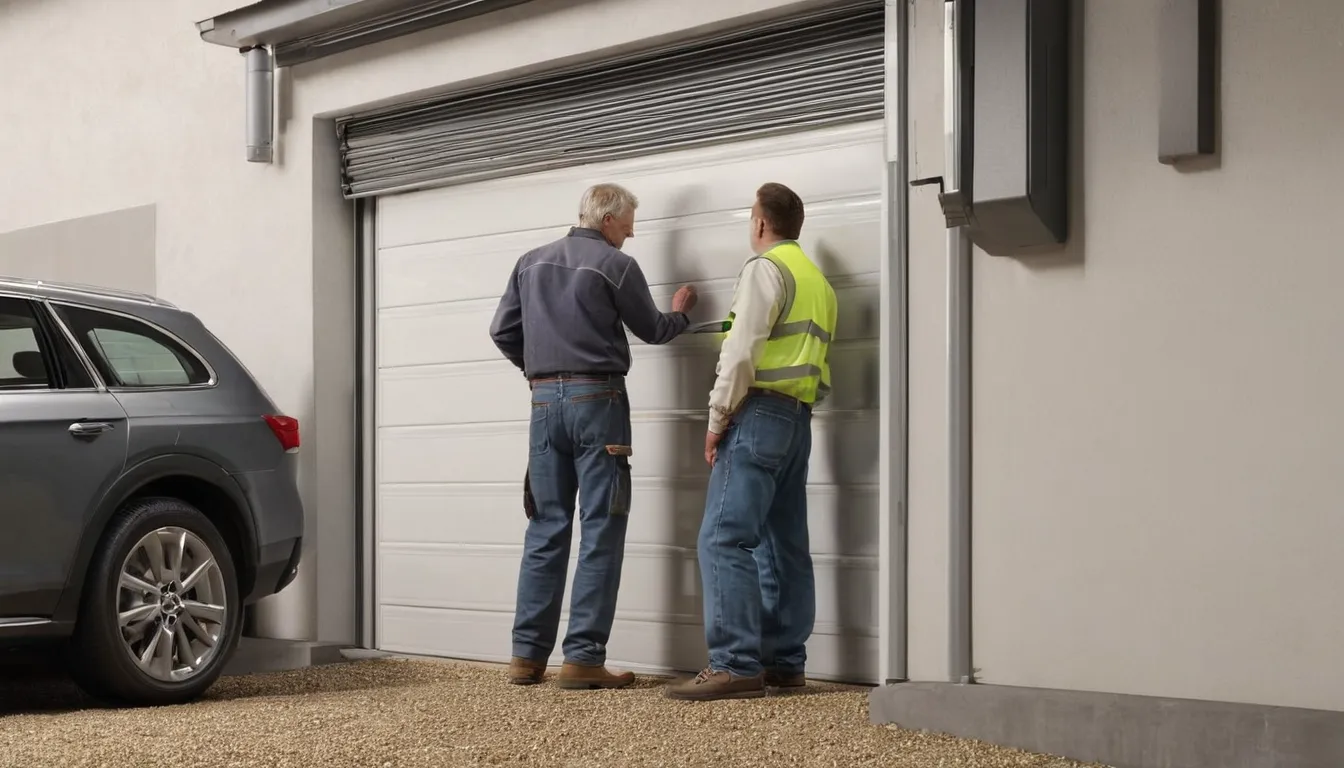 A local provider checking a garage door spring near Kissimmee
